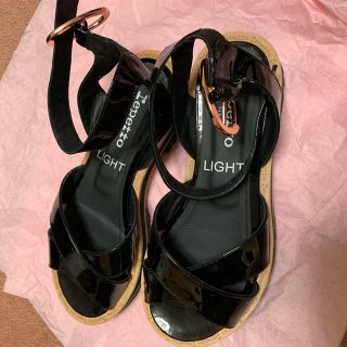 レペット(repetto)の2018SSコレクション レペット エナメルサンダル 36 黒(サンダル)