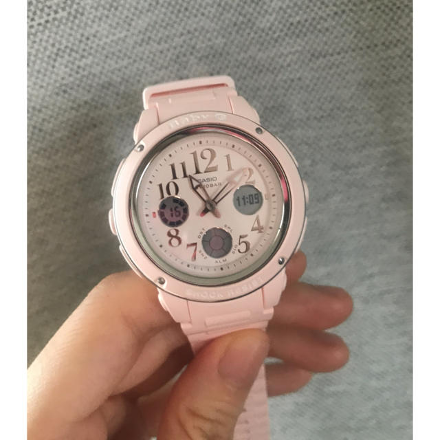 Baby-G(ベビージー)のBABY-G   ピンク×ホワイト  説明書付き レディースのファッション小物(腕時計)の商品写真