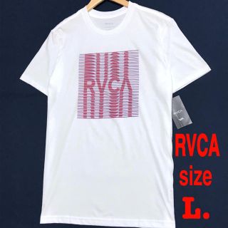 ルーカ(RVCA)のL相当 新品 RVCA ビッグロゴ Tシャツ 白 メンズ ルーカ(Tシャツ/カットソー(半袖/袖なし))