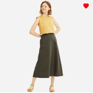 ユニクロ(UNIQLO)のユニクロ リネンコットンロングスカート(ロングワンピース/マキシワンピース)