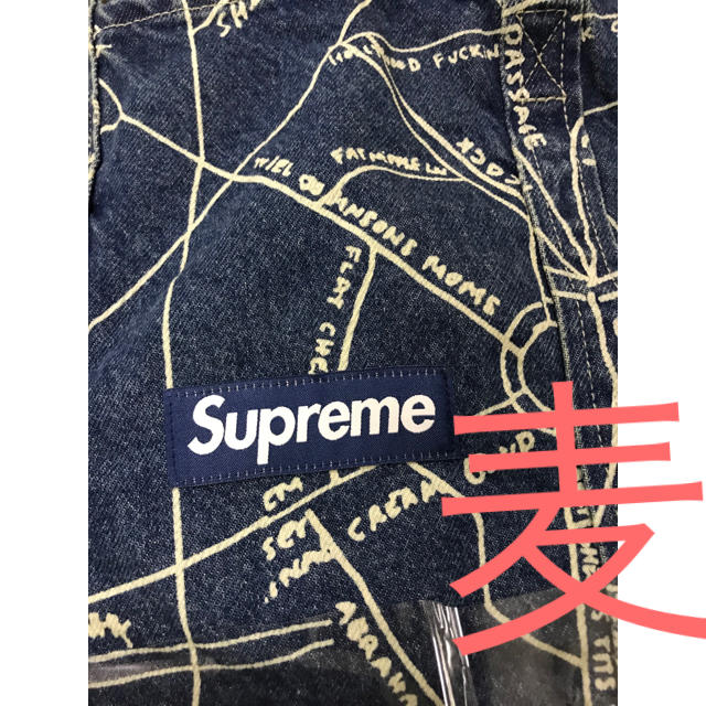 supreme デニムトート Gonz Map Denim Tote ブルーのサムネイル