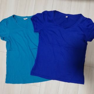 ユニクロ(UNIQLO)の★複数同時購入特割対象★2着ユニクロ パフスリーブ カットソー(カットソー(半袖/袖なし))