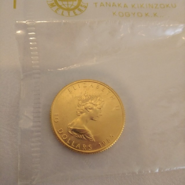 カナダ　金貨 メイプルリーフ  1/4oz 10ドル 1985年エンタメ/ホビー