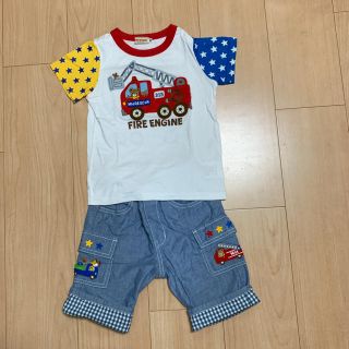 ミキハウス(mikihouse)のらむ様専用   美品  ミキハウス  消防車セット(Tシャツ/カットソー)