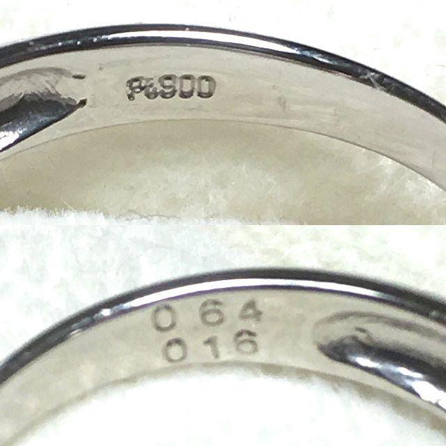 Pt900　ピンクサファイア　ダイヤ　指輪 2