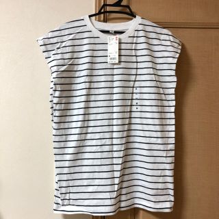 ユニクロ(UNIQLO)のスラブボーダーチュニック(Tシャツ(半袖/袖なし))