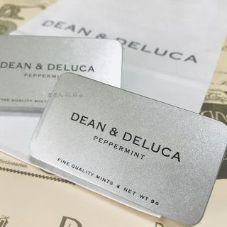 ディーンアンドデルーカ(DEAN & DELUCA)の《紙袋付き》DEAN&DELUCA ペパーミントタブレット 2個 シルバー缶入り(菓子/デザート)