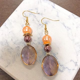 ザラ(ZARA)のハンドメイド ピアス グラデーションが綺麗 大人シック おしゃれ(ピアス)