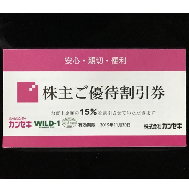 Snow Peak(スノーピーク)のカンセキ優待割引券15%OFF 1枚  スポーツ/アウトドアのスポーツ/アウトドア その他(その他)の商品写真