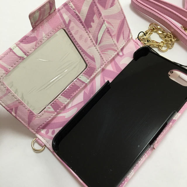 CECIL McBEE(セシルマクビー)の新品 セシルマクビー ショルダー付き ミラー付き iPhoneケース ピンク スマホ/家電/カメラのスマホアクセサリー(iPhoneケース)の商品写真