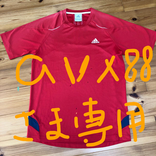 アディダス(adidas)のアディダス★メンズＴシャツ★Ｍサイズ★赤★(Tシャツ/カットソー(半袖/袖なし))