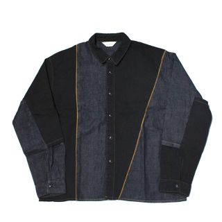 57cm袖丈jieda 19aw SWITCHING DENIM SHIRT