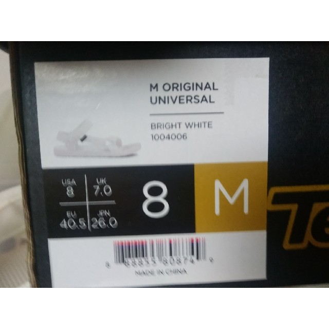 Teva(テバ)の新品 元箱 付属 TEVA M ORIGINAL UNIVERSAL 26 全白 メンズの靴/シューズ(サンダル)の商品写真