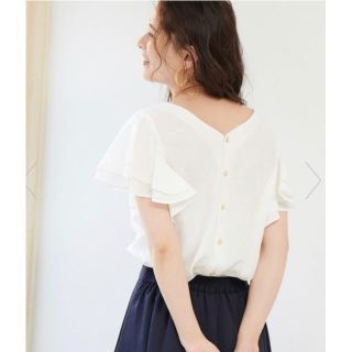 ロペピクニック(Rope' Picnic)のロペピクニック＊フレア袖ブラウス リネン 美品 40(シャツ/ブラウス(半袖/袖なし))