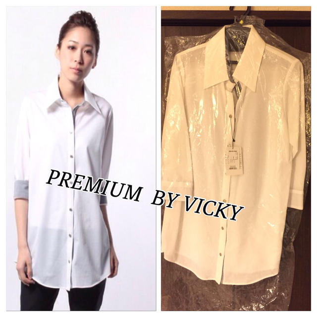 VICKY(ビッキー)の新品★BY VICKY ロングシャツ レディースのトップス(シャツ/ブラウス(長袖/七分))の商品写真