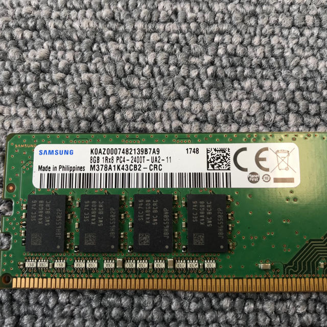 PC/タブレットサムスン純正 デスクトップ用メモリー 8GB×2枚 DDR4-2400