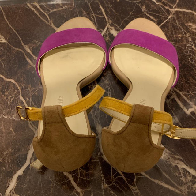 Odette e Odile(オデットエオディール)のオデットオディール パンプス サンダル パープル ブラウン サイズ21.5 レディースの靴/シューズ(サンダル)の商品写真