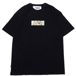 アトモス(atmos)の先着定価 黒 M アトモス × デイブ ホワイト ボックス ロゴ Tシャツ 黒 (Tシャツ/カットソー(半袖/袖なし))