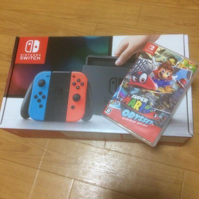 Nintendo Switch 本体 ネオン + スーパーマリオオデッセイ