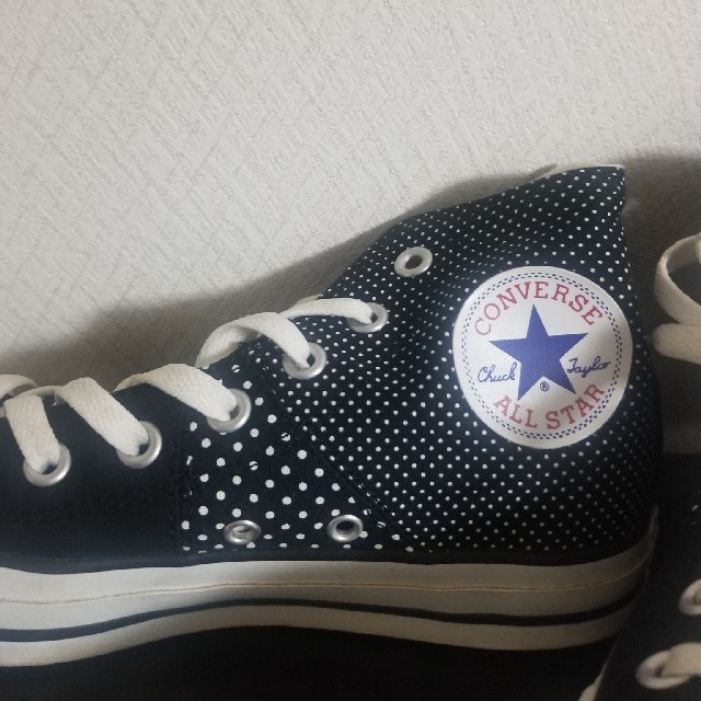 CONVERSE   可愛い！レアコンバースオールスター水玉柄 DOT HI .5