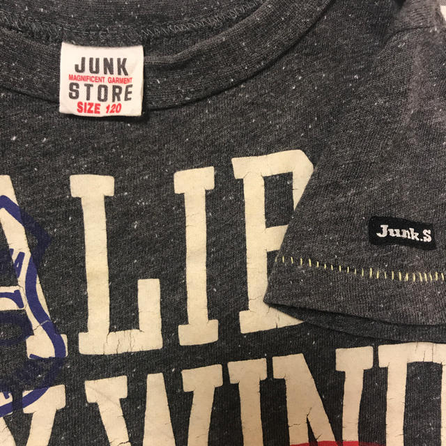 JUNK STORE(ジャンクストアー)のTシャツ 120センチ グレー キッズ/ベビー/マタニティのキッズ服男の子用(90cm~)(Tシャツ/カットソー)の商品写真