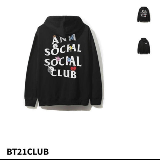 Anti social social club BTSコラボ パーカー Mサイズ