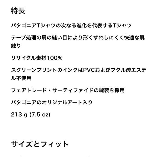 patagonia(パタゴニア)のパタゴニア P-6ロゴ・レスポンシビリティー ホワイト 新品 メンズのトップス(Tシャツ/カットソー(半袖/袖なし))の商品写真