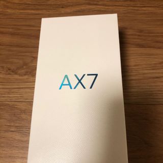 アンドロイド(ANDROID)の新品 未使用 OPPO AX7 SIMフリー(スマートフォン本体)