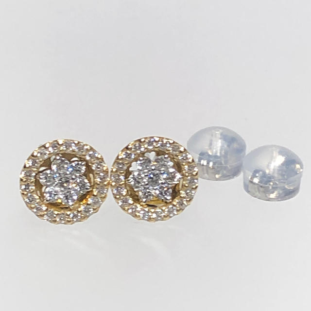 高級品市場 K18/PT美品☆2ウェイダイヤピアス ピアス