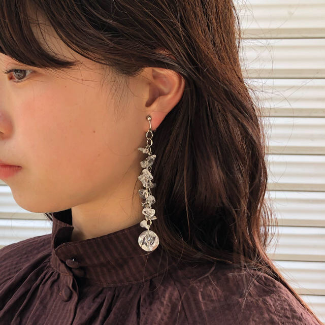 Lochie(ロキエ)のkirakira stone  earring ハンドメイドのアクセサリー(イヤリング)の商品写真