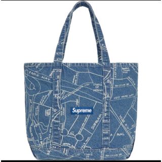 シュプリーム(Supreme)の【送料込】Supreme Gonz Map Denim Tote Blue(トートバッグ)