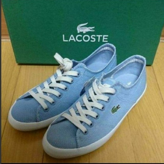 1点のみ【23cm】LACOSTE ラコステ スニーカー 水色 | フリマアプリ ラクマ