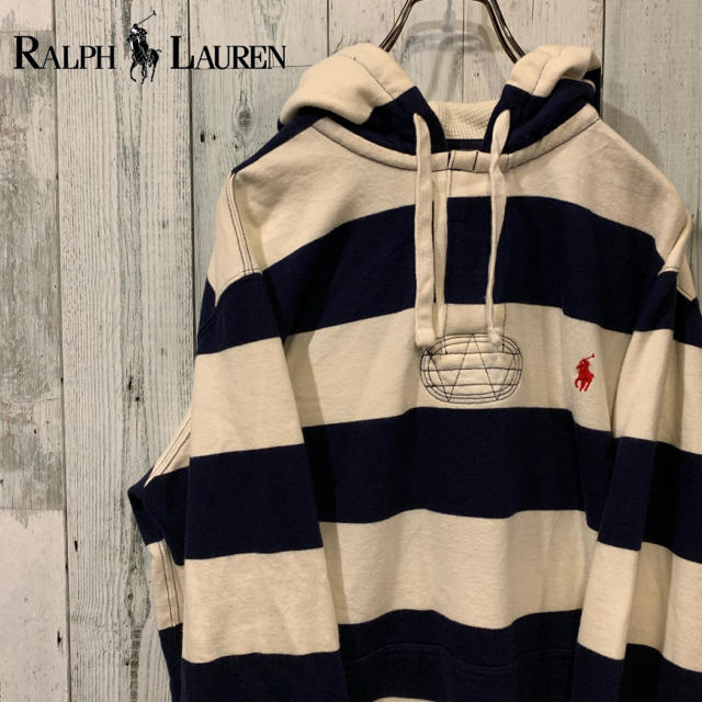 POLO RALPH LAUREN(ポロラルフローレン)の【激レア】polo RalphLaurenラガーシャツパーカー ワンポイントロゴ メンズのトップス(パーカー)の商品写真