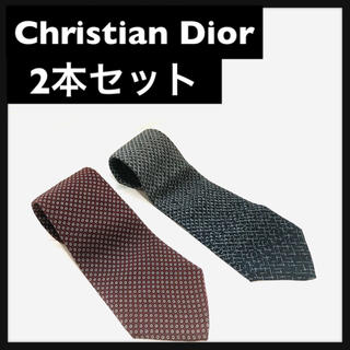 クリスチャンディオール(Christian Dior)のChristian Dior ネクタイ クリスチャンディオール レッド ブルー(ネクタイ)