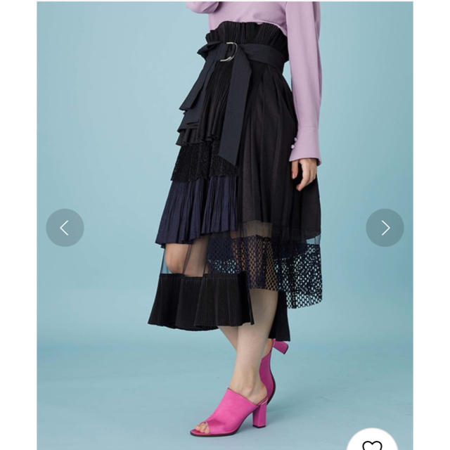 STUDIOUS(ステュディオス)のUnited Tokyo プリーツレイヤードスカート レディースのスカート(ロングスカート)の商品写真