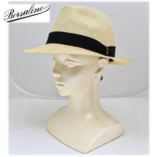 ボルサリーノ(Borsalino)の《ボルサリーノ》新品 イタリア製 パナマハット ナチュラル 61(XL)(ハット)