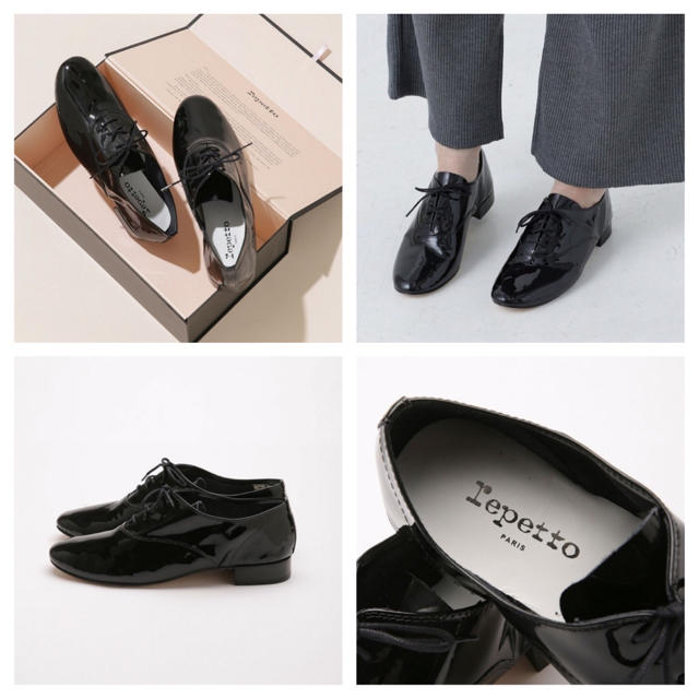 repetto(レペット)の新品 レペット ZIZI レースアップシューズ   パテント オックスフォード レディースの靴/シューズ(ローファー/革靴)の商品写真