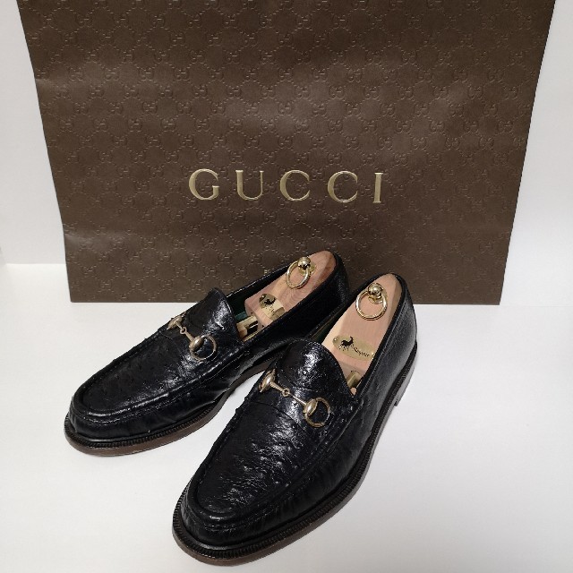 Gucci(グッチ)の定価38万 Gucci オーストリッチモカシン ホースビット ローファー グッチ メンズの靴/シューズ(スリッポン/モカシン)の商品写真