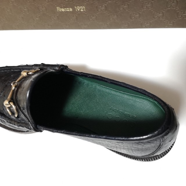 Gucci(グッチ)の定価38万 Gucci オーストリッチモカシン ホースビット ローファー グッチ メンズの靴/シューズ(スリッポン/モカシン)の商品写真