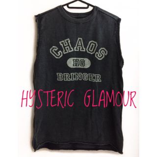 ヒステリックグラマー(HYSTERIC GLAMOUR)のヒステリックグラマー【美品】スウェット ノースリーブ カットソー(カットソー(半袖/袖なし))