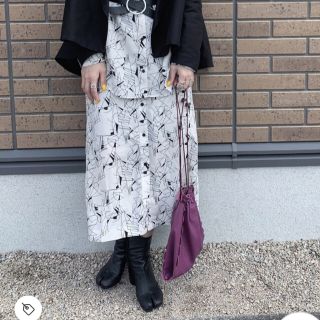 ビューティアンドユースユナイテッドアローズ(BEAUTY&YOUTH UNITED ARROWS)の＜6(ROKU)＞LINE PRINT SKIRT/スカート roku (ロングスカート)