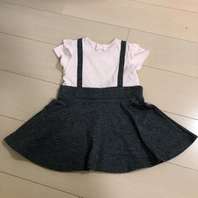 3can4on(サンカンシオン)の未使用 90 サンカンシオン 重ね着風 ワンピース キッズ/ベビー/マタニティのキッズ服女の子用(90cm~)(ワンピース)の商品写真