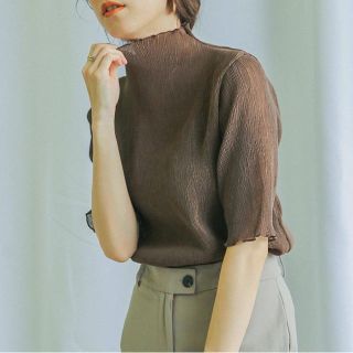 ビューティアンドユースユナイテッドアローズ(BEAUTY&YOUTH UNITED ARROWS)の完売商品 select MOCA シフォンブラウス ブラウン(シャツ/ブラウス(半袖/袖なし))