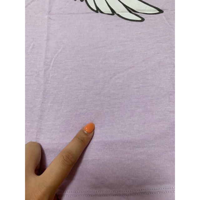 KAWI JAMELE(カウイジャミール)の【美品】天使の羽 デザイン 薄紫色 Tシャツ レディースのトップス(Tシャツ(半袖/袖なし))の商品写真