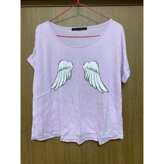 カウイジャミール(KAWI JAMELE)の【美品】天使の羽 デザイン 薄紫色 Tシャツ(Tシャツ(半袖/袖なし))