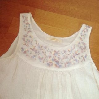 ダブルクローゼット(w closet)の刺繍タンクチュニック＊(チュニック)