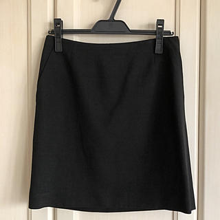 アドーア(ADORE)のアドーア 黒の麻混スカート サイズ36(ひざ丈スカート)