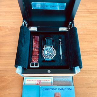 オフィチーネパネライ(OFFICINE PANERAI)のパネライGMT PAM00088 メーカオーバーホール済 新品ラバーベルト(腕時計(アナログ))