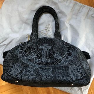 レディースVivienneWestwood 深ネイビー　半月　レース　bag