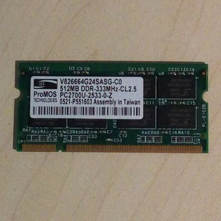 デル(DELL)の【中古】【2枚】DDR 333MHz PC2700 メモリ(PCパーツ)